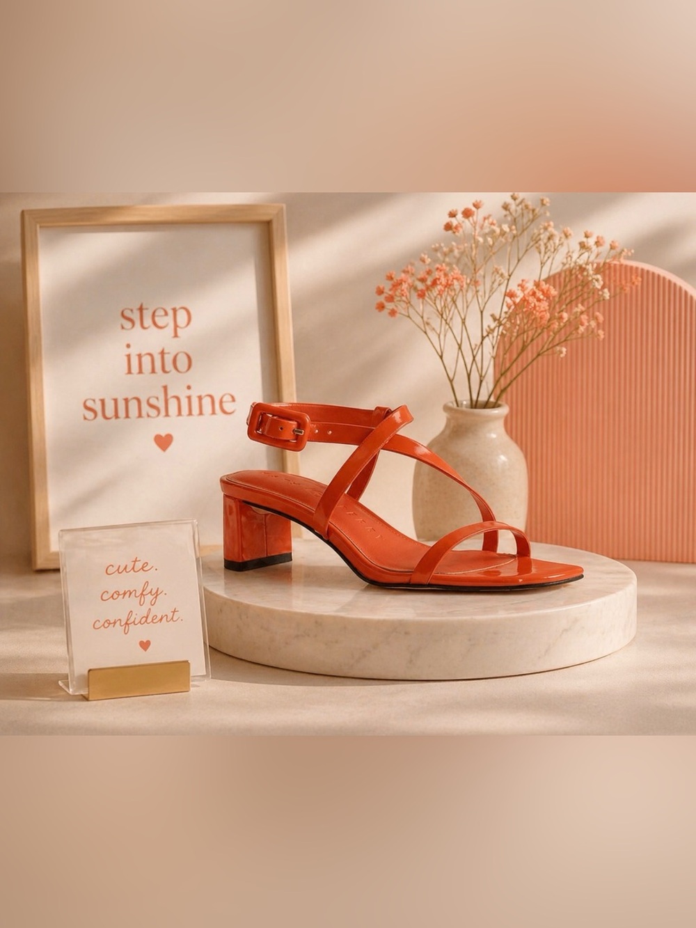 Katy Perry Women's Wandering Square Toe Ankle Strap Sandals 6.5